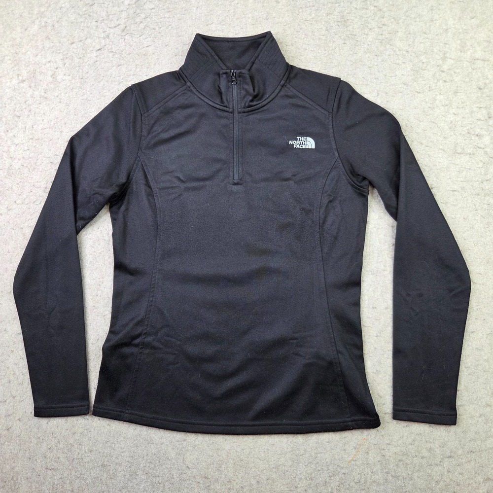 The North Face 1/4 Zip Pullover Womens S Black Mock Neck Long Sleeve